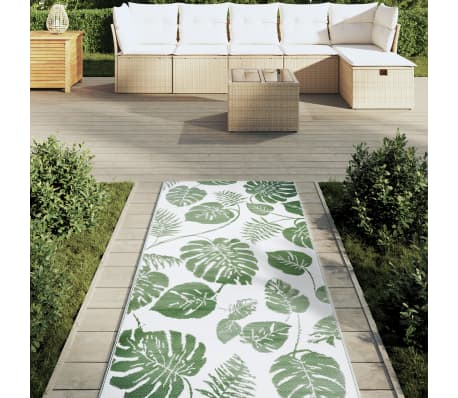 vidaXL Buitenkleed ARAKIL 80x250 cm polypropeen groen