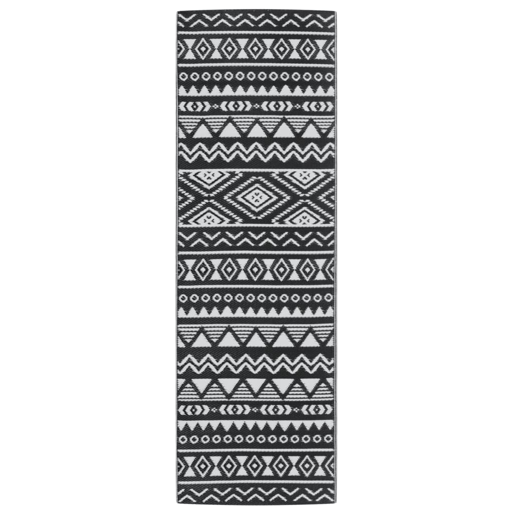 vidaXL Venkovní koberec ARAKIL černý 80 x 250 cm PP
