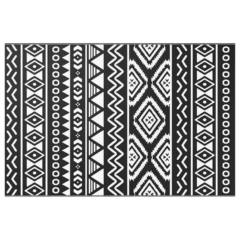 vidaXL Venkovní koberec ARAKIL černý 120 x 180 cm PP