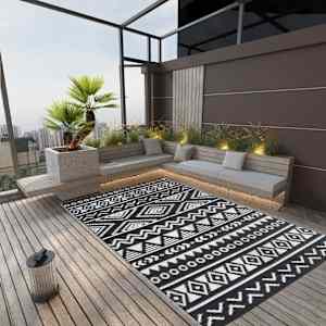 Zunanja preproga ARAKIL črna 190x290 cm PP