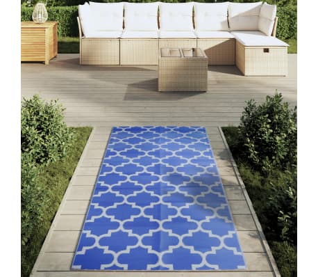 vidaXL Outdoor Carpet ARAKIL Blue 80x150 cm PP