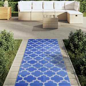 vidaXL Alfombra de exterior PP ARAKIL azul beb&eacute; 80x250 cm