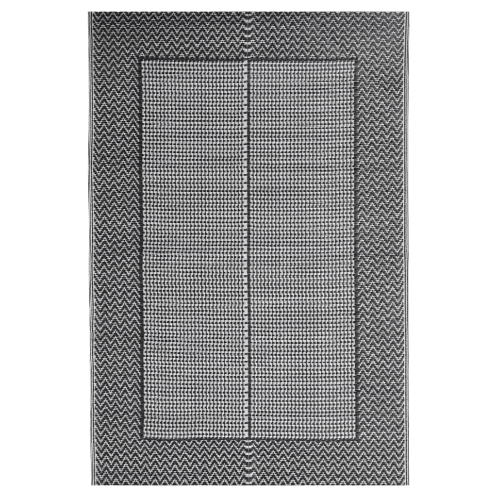 vidaXL Venkovní koberec ARAKIL černý 140 x 200 cm PP
