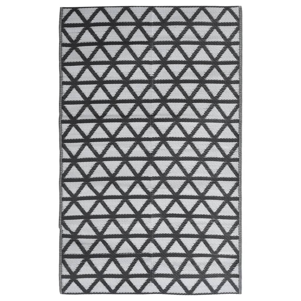 vidaXL Venkovní koberec ARAKIL černý 140 x 200 cm PP