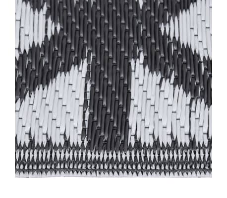 vidaXL Buitenkleed ARAKIL 140x200 cm polypropeen zwart