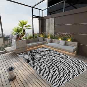 Zunanja preproga ARAKIL črna 140x200 cm PP