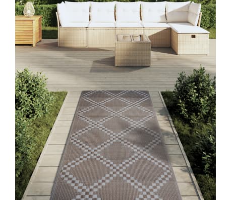 vidaXL Χαλί εξωτερικού χώρου ARAKIL Καφέ 80x250 cm PP