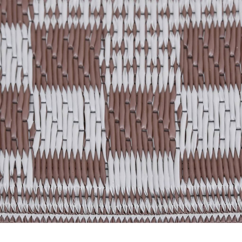 vidaXL Vonkajší koberec hnedý 140x200 cm PP