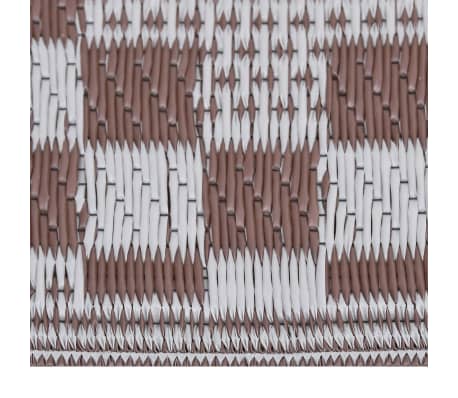 vidaXL Vonkajší koberec hnedý 140x200 cm PP