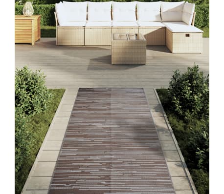 vidaXL Outdoor Carpet ARAKIL Brown 80x250 cm PP