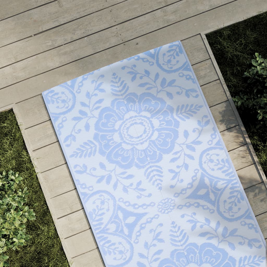 vidaXL Outdoor-Teppich ARAKIL Babyblau 80x250 cm PP