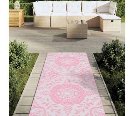 vidaXL Outdoor-Teppich ARAKIL Rosa 80x250 cm PP