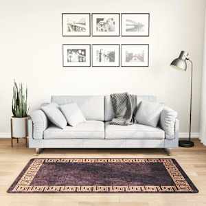 Pralna preproga 80x150 cm črna in zlata