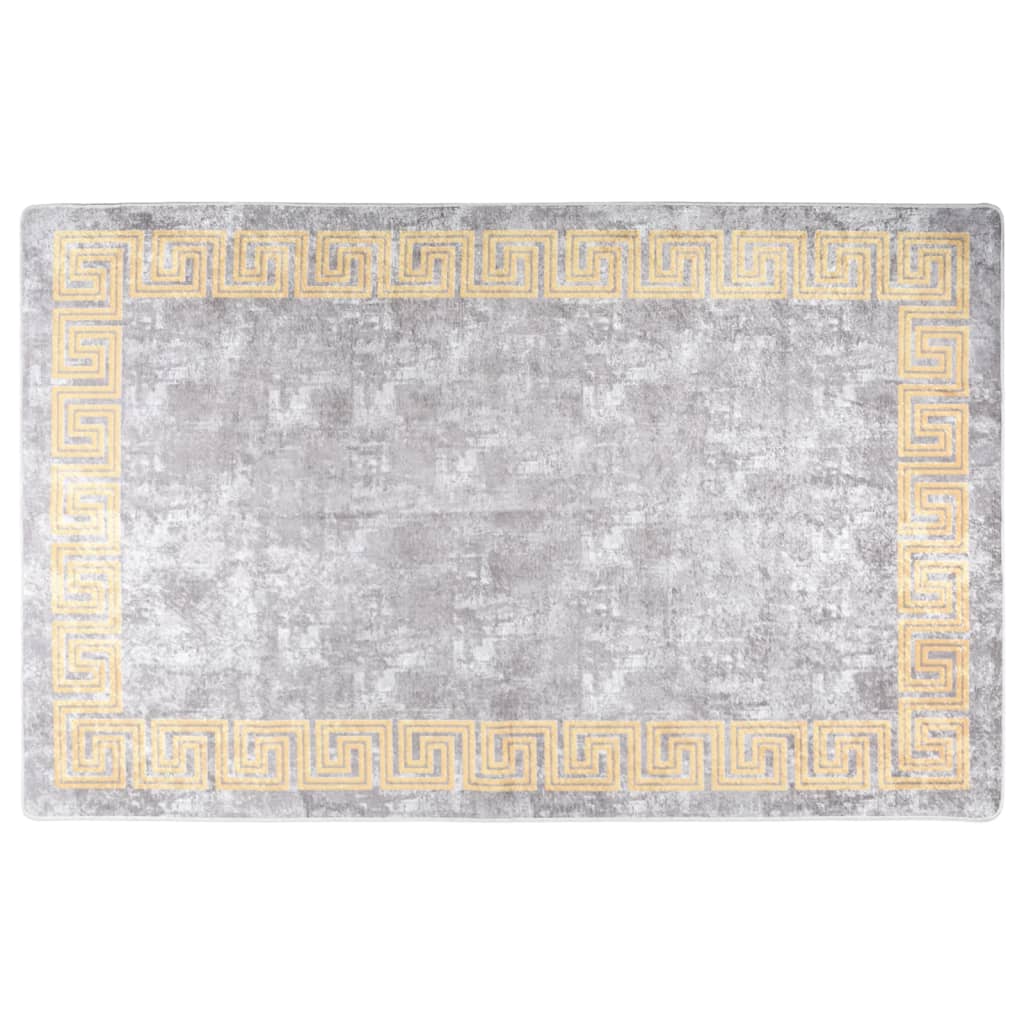 vidaXL gulvtæppe 80x150 cm skridsikkert og vaskbart grå