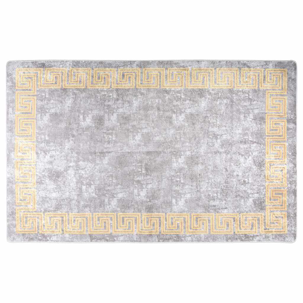 vidaXL Prateľný koberec 80x150 cm sivý