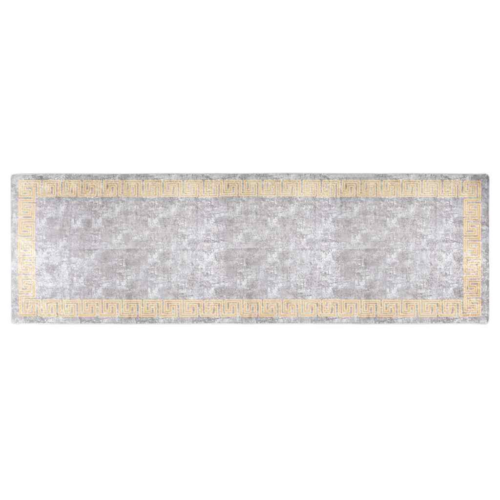 vidaXL Koberec pratelný 80 x 300 cm šedý