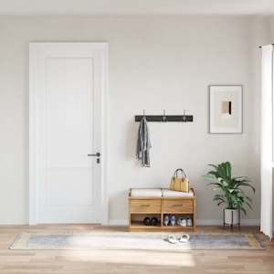 Pralna preproga 80x300 cm siva protizdrsna