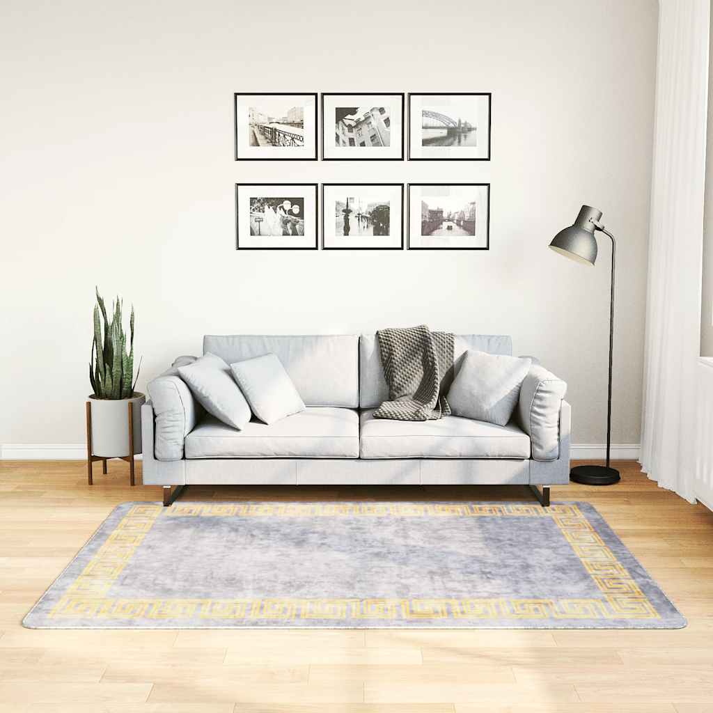 Prateľný koberec 120x180 cm sivý protišmykový 337936