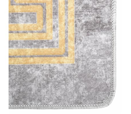 vidaXL Tapis lavable antidérapant 160x230 cm gris