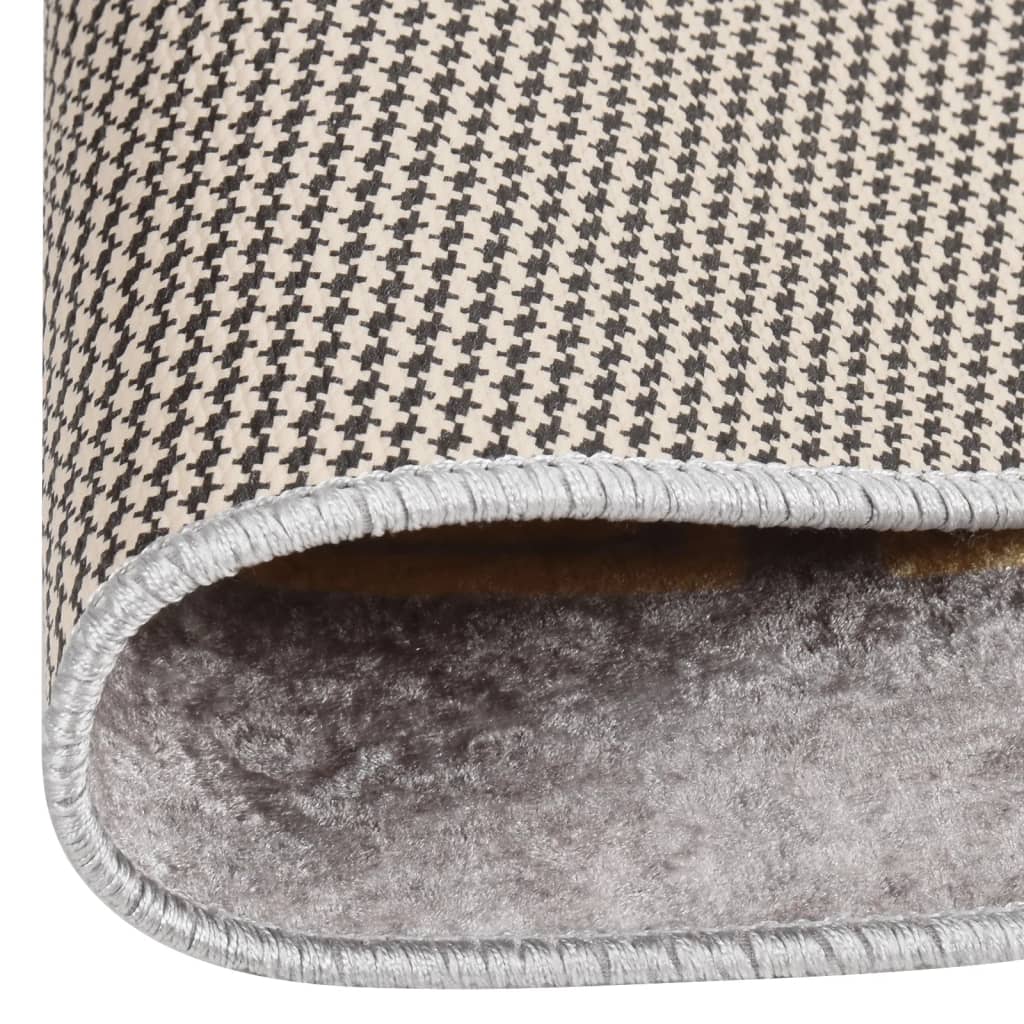 

vidaXL Vloerkleed wasbaar anti-slip ø120 cm grijs
