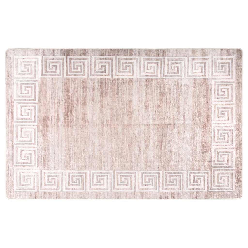 Thumbnail - vidaXL Teppich Waschbar 80x150 cm Beige Rutschfest