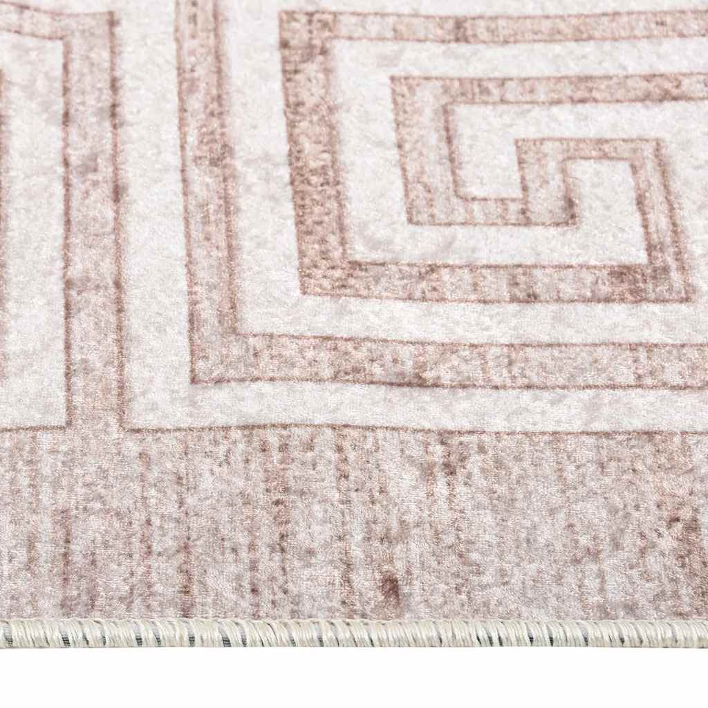 Thumbnail - vidaXL Teppich Waschbar 80x150 cm Beige Rutschfest