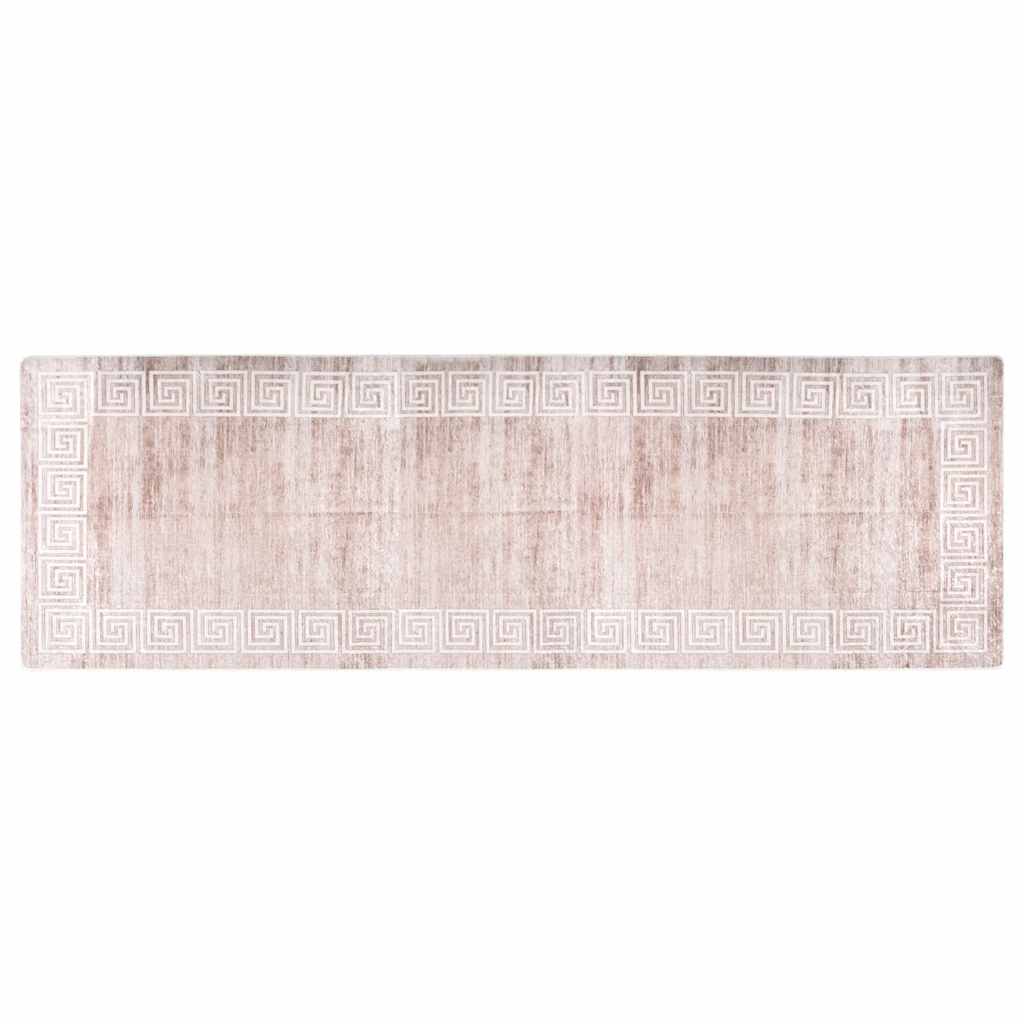 vidaXL Koberec pratelný 80 x 300 cm béžový protiskluzový