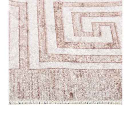 vidaXL Vloerkleed wasbaar 120x180 cm beige