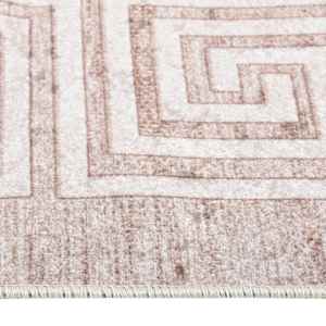 vidaXL Vloerkleed wasbaar 120x180 cm beige