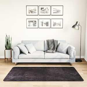 Koberec pratelný 80 x 150 cm antracitový protiskluzový - obrázek 1