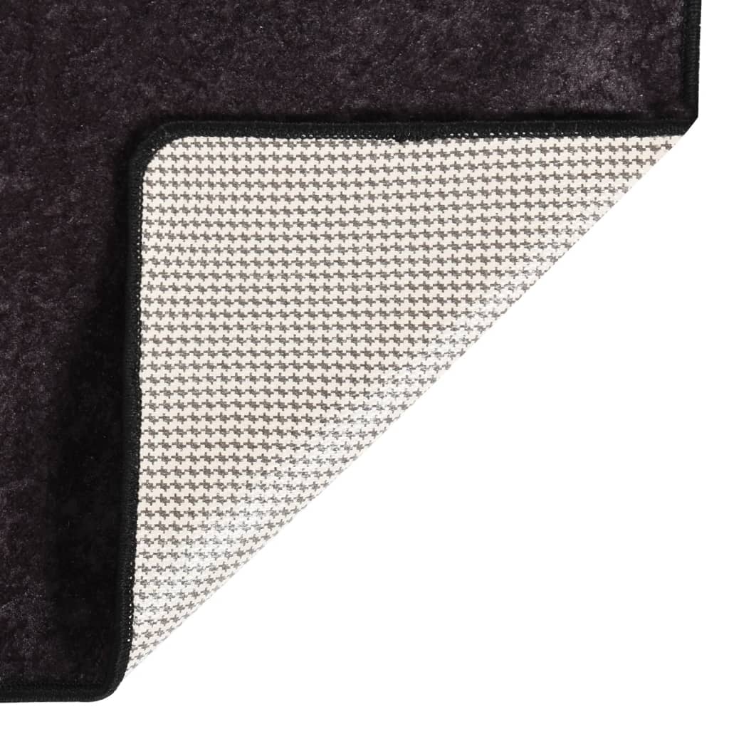 

vidaXL Vloerkleed wasbaar anti-slip 120x180 cm antracietkleurig
