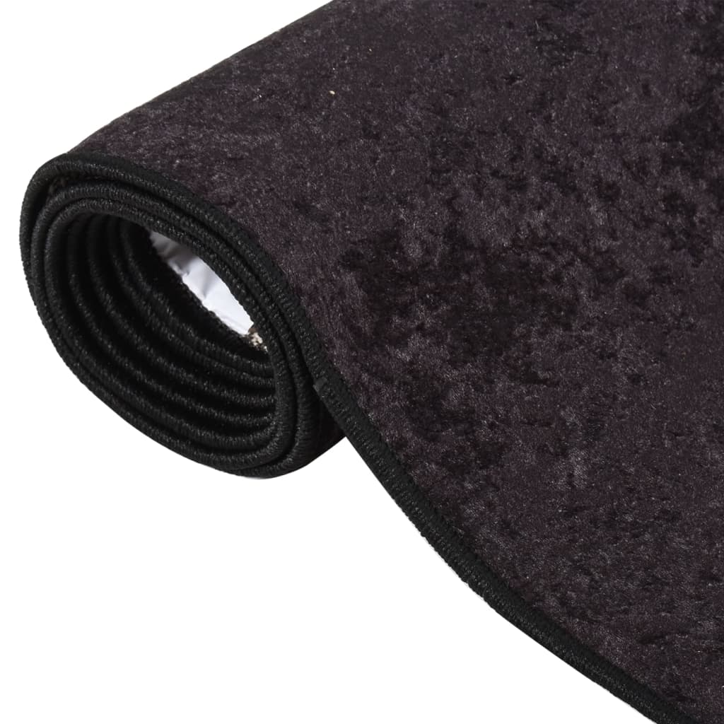 

vidaXL Vloerkleed wasbaar anti-slip 190x300 cm antracietkleurig