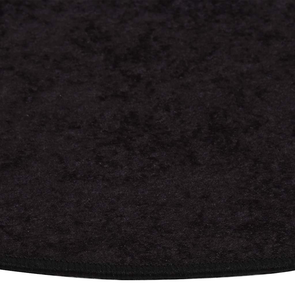 

vidaXL Vloerkleed wasbaar anti-slip ø120 cm antracietkleurig
