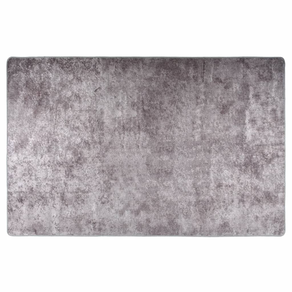 vidaXL tæppe 80x150 cm skridsikkert og vaskbart grå