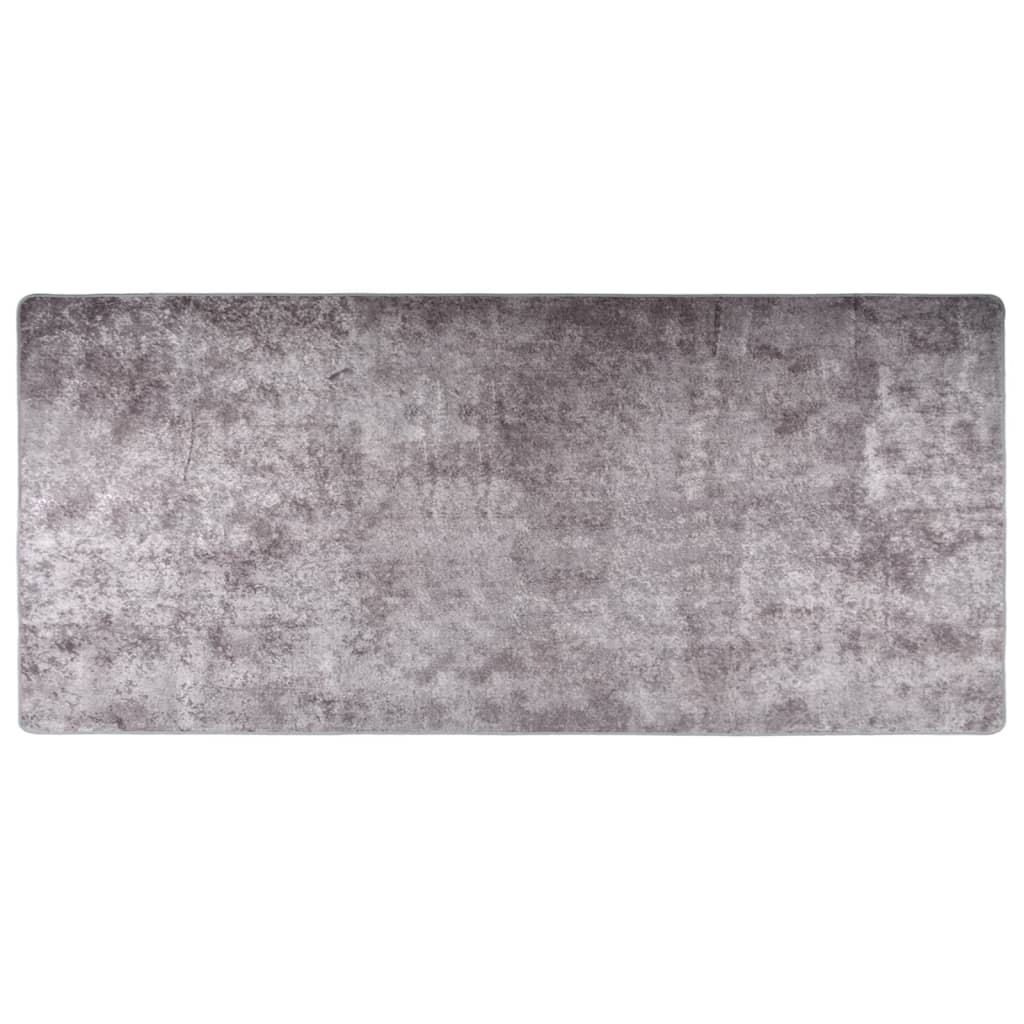 14: vidaXL tæppe 80x300 cm skridsikkert og vaskbart grå