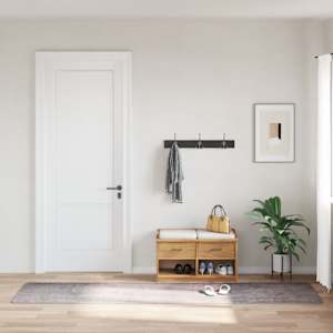 Pralna preproga 80x300 cm siva protizdrsna