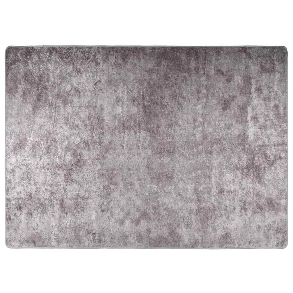 Thumbnail - vidaXL Teppich Waschbar Grau 120x180 cm Rutschfest