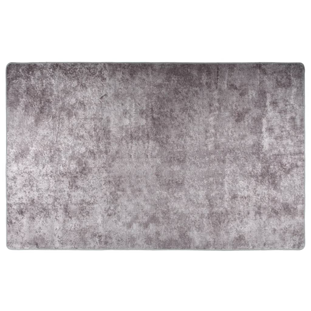 vidaXL tæppe 160x230 cm skridsikkert og vaskbart grå