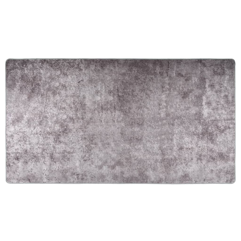 vidaXL tæppe 190x300 cm skridsikkert og vaskbart grå