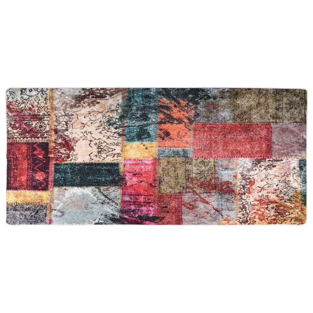 vidaXL Covor lavabil, mozaic multicolor, 80x300 cm, antiderapant