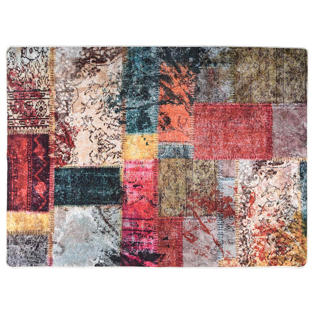 vidaXL Koberec pratelný patchwork 120x180 cm vícebarevný protiskluzový