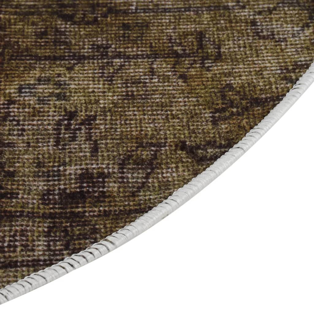  Prateľný koberec patchwork φ120 cm viacfarebný protišmykový