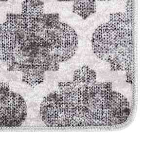 vidaXL Vloerkleed wasbaar anti-slip 80x150 cm meerkleurig