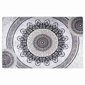 vidaXL vaip, pestav, 80 x 150, must ja hall