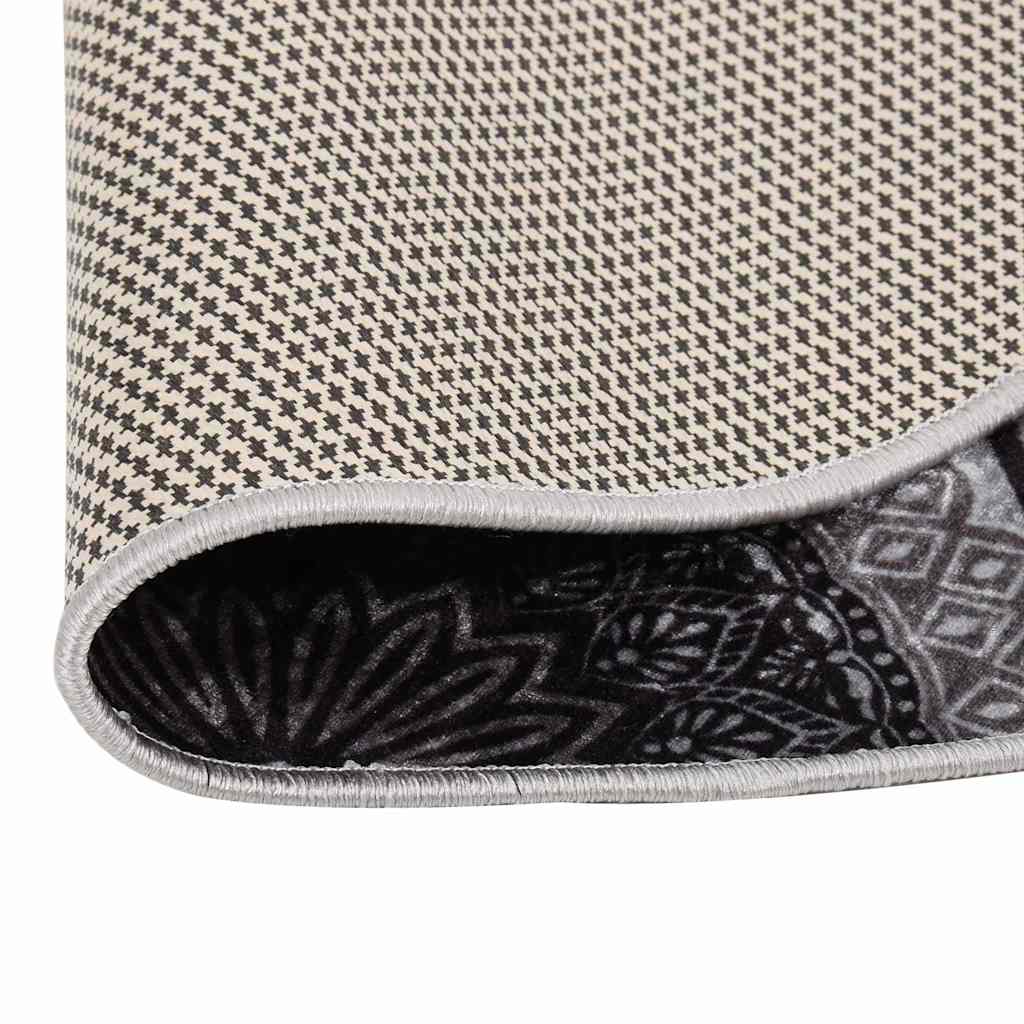 

vidaXL Vloerkleed wasbaar anti-slip ø120 cm meerkleurig