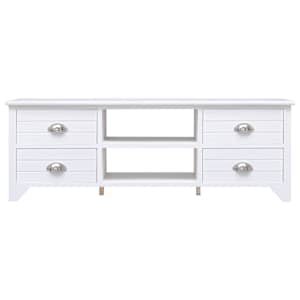 vidaXL TV-taso valkoinen 108x30x40 cm t&auml;ysi keisaripuu