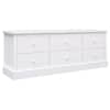 vidaXL telerikapp, valge, 108 x 30 x 40 cm, Paulownia puit
