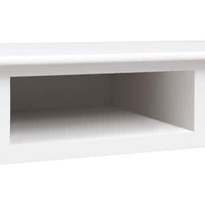 Psací stůl bílý 108 x 45 x 76 cm masivní pavlovnie - obrázek 8