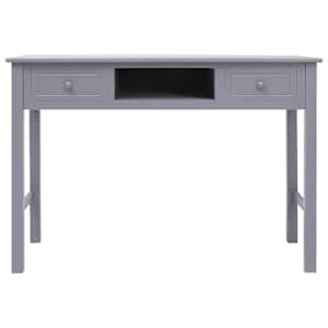 Psací stůl šedý 108 x 45 x 76 cm masivní pavlovnie - obrázek 4