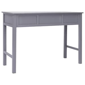 Psací stůl šedý 108 x 45 x 76 cm masivní pavlovnie - obrázek 5